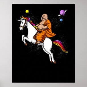 Unicorn Buddha Yoga Poster