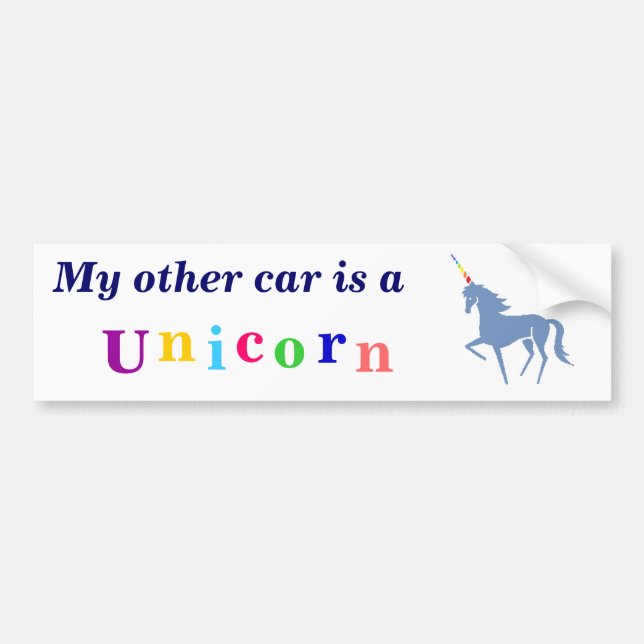 Unicorn bumper sticker (Front)