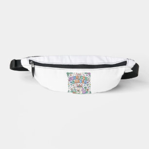 Unicorn Bunnycorn Garden Kawaii Typography Design_ Bum Bags