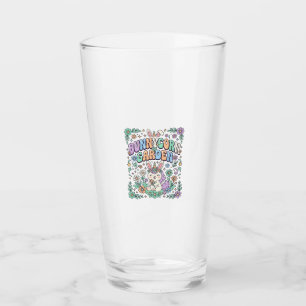 Unicorn Bunnycorn Garden Kawaii Typography Design_ Glass