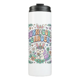 Unicorn Bunnycorn Garden Kawaii Typography Design_ Thermal Tumbler