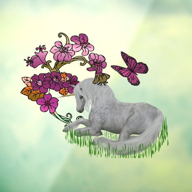 Unicorn Butterflies And Flowers  (Sheet 3)