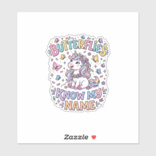 Unicorn Butterflies Know My Name Charming POD Artw