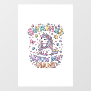 Unicorn Butterflies Know My Name Charming POD Artw