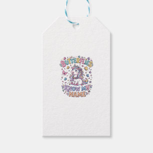 Unicorn Butterflies Know My Name Charming POD Artw Gift Tags