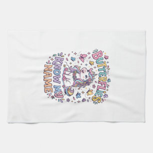 Unicorn Butterflies Know My Name Charming POD Artw Tea Towel