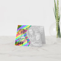 Unicorn Butterflies Thank You Photo Card