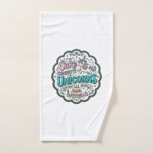 Unicorn Cake Confetti Unicorns POD Ready POD Artwo Hand Towel