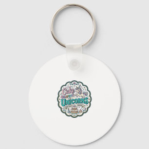 Unicorn Cake Confetti Unicorns POD Ready POD Artwo Key Ring