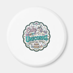 Unicorn Cake Confetti Unicorns POD Ready POD Artwo Magnet