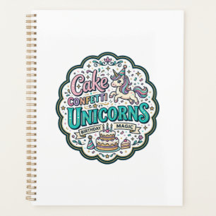 Unicorn Cake Confetti Unicorns POD Ready POD Artwo Planner