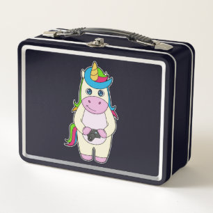 Unicorn Camera Metal Lunch Box