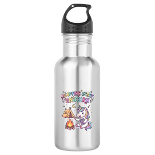 Unicorn Campfire Story Unicorn Charming POD Artwor 532 Ml Water Bottle