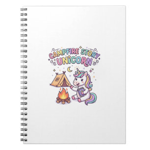 Unicorn Campfire Story Unicorn Charming POD Artwor Notebook