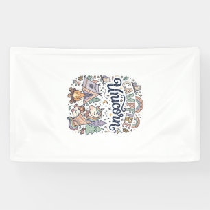 Unicorn Campfire Unicorn Premium Vector Sticker an Banner