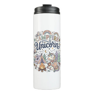 Unicorn Campfire Unicorn Premium Vector Sticker an Thermal Tumbler