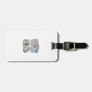 Unicorn Camping with Unicorns Kawaii Sticker and S Luggage Tag