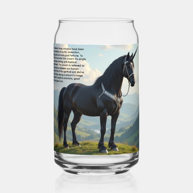Unicorn Can Glass (Front)