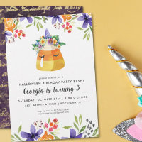 Unicorn Candy Corn | Halloween Party Invitation