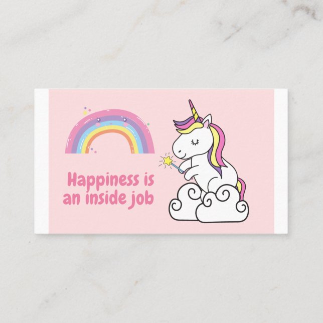 Unicorn card (Back)