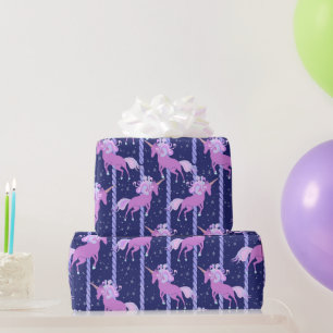 Unicorn Carousel- night Wrapping Paper