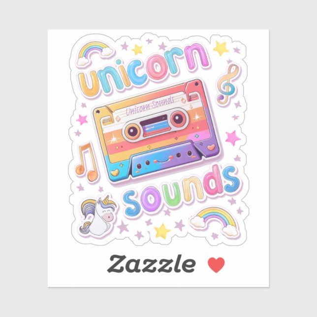 Unicorn Cassette Collage (Sheet)