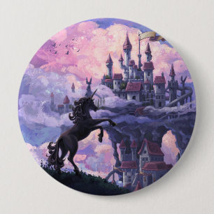 Unicorn Castle 10 Cm Round Badge