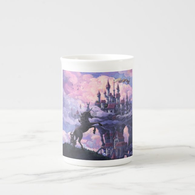 Unicorn Castle Bone China Mug (Front)