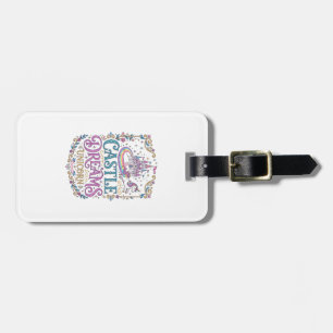 Unicorn Castle Dreams Unicorn White Background Pri Luggage Tag
