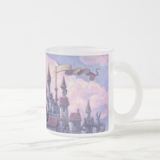 Unicorn Castle Frosted Glass Coffee Mug (Right)