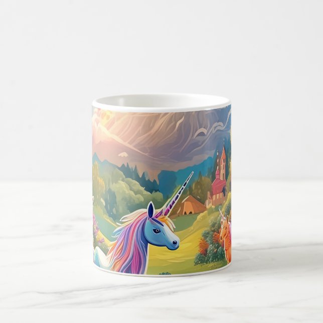 Unicorn Castle Landscape Mug | Fairy Tale Magic (Center)