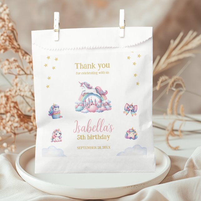 Unicorn Castle Rainbow Magical Favour Bags (Creator Uploaded)