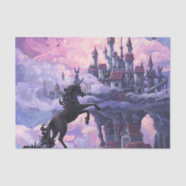 Unicorn Castle Tissue Paper (Front)
