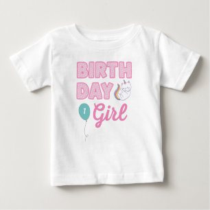 Unicorn Cat Birthday Girl   Add Age Baby T-Shirt