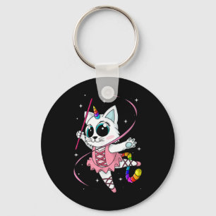 Unicorn Cat Cati Corn Kittycorn Cute Kitty Rainbow Key Ring