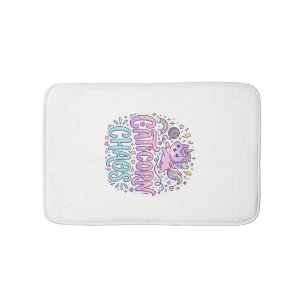 Unicorn Caticorn Chaos Cute Pastel Product Graphic Bath Mat
