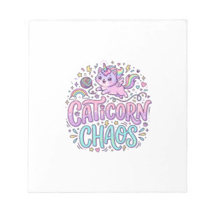 Unicorn Caticorn Chaos Cute Pastel Product Graphic Notepad