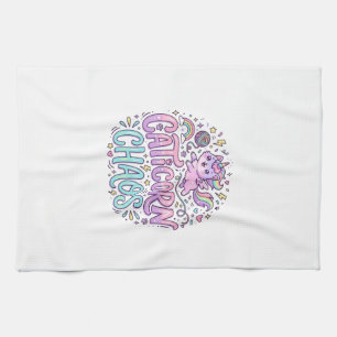 Unicorn Caticorn Chaos Cute Pastel Product Graphic Tea Towel