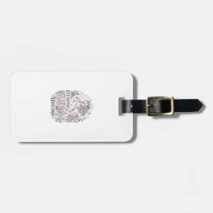 Unicorn Celestial Bloom Unicorn Premium Vector Typ Luggage Tag