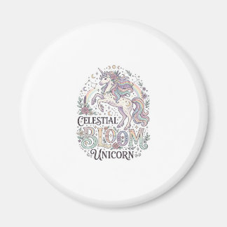 Unicorn Celestial Bloom Unicorn Premium Vector Typ Magnet