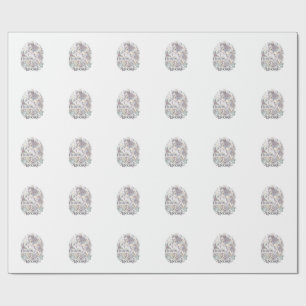 Unicorn Celestial Bloom Unicorn Premium Vector Typ Wrapping Paper