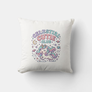 Unicorn Celestial Cutie Club Retro Style Product G Cushion