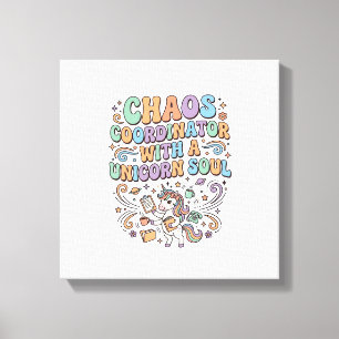 Unicorn Chaos Coordinator with a Unicorn Soul Kawa Canvas Print