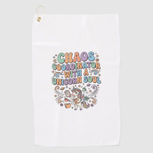Unicorn Chaos Coordinator with a Unicorn Soul Kawa Golf Towel