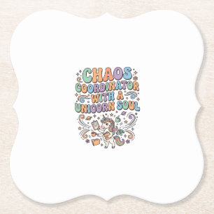 Unicorn Chaos Coordinator with a Unicorn Soul Kawa Paper Coaster