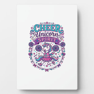 Unicorn Cheer Unicorn Spirit Colourful POD Artwork Plaque