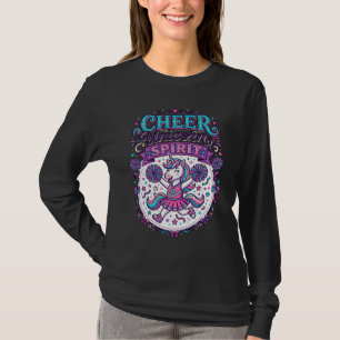 Unicorn Cheer Unicorn Spirit Colourful POD Artwork T-Shirt