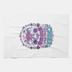 Unicorn Cheer Unicorn Spirit Colourful POD Artwork Tea Towel