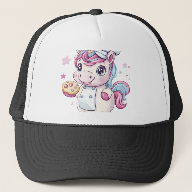 Unicorn Chef Baker (1) Trucker Hat (Front)