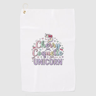 Unicorn Cherry Coquette Unicorn Original Zazzle De Golf Towel
